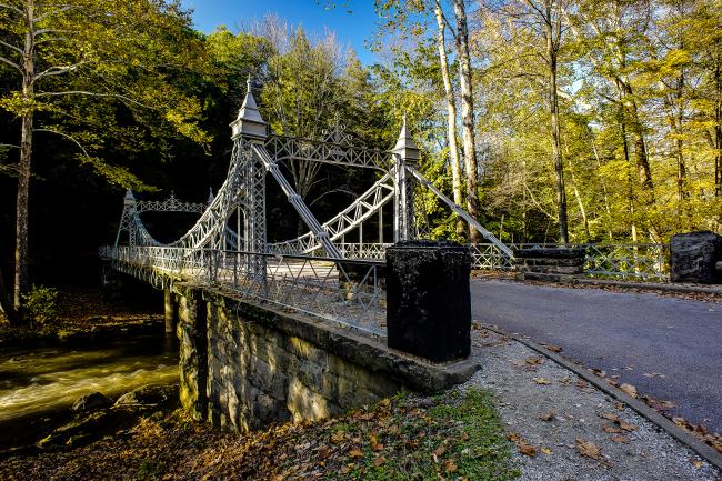 Historic Suspension Bridge, Mill Creek Park, Youngstown, Ohio